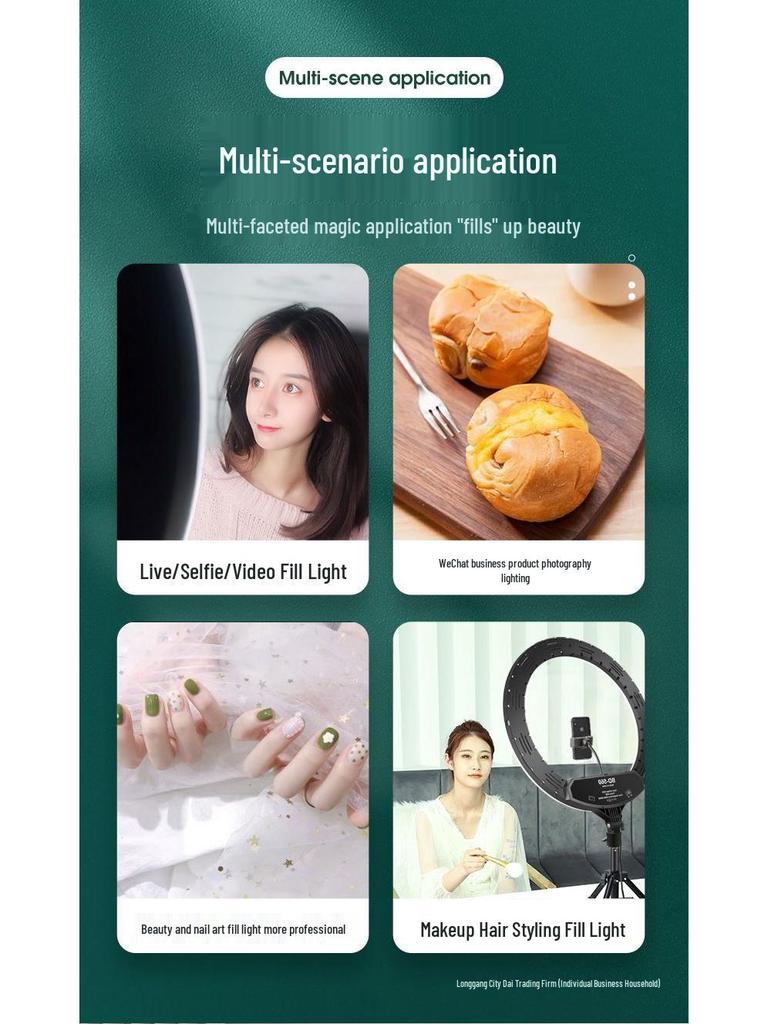 2025 Ring Light Stand for Live Streaming & Beauty Selfies - 22-inch Mobile Phone Holder for Influencers