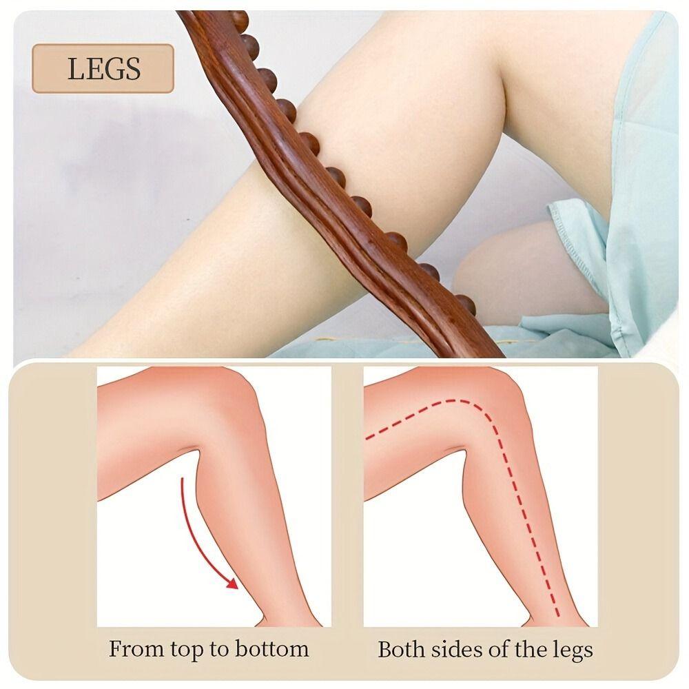 Body Shaping Gua Sha Massage Stick Handheld Wooden Body Massager Meridian Wand  Neck