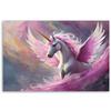 Canvas Print, Pink Unicorn