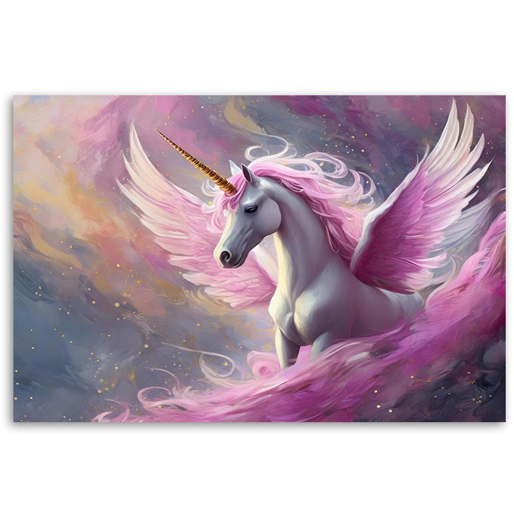 Canvas Print, Pink Unicorn
