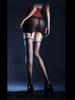 Sexy High Lace Waist Skirts Sets With Shiny Glossy Stocking Package Hip Sheer Skirts Garters One-Pieces Exotic Women'S Clothing