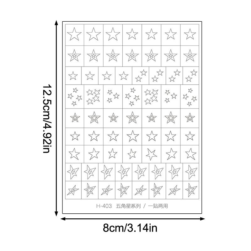 Nail Art Hollow Out Sticker Star Butterfly Love Adhesive Template Stamp Stickers Nail Art Decoration Charm