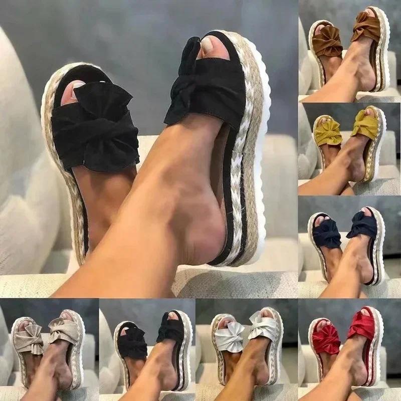 Fashion Ladies Shoes High Quality Summer Women's Slippers Solid Color Outdoor Platform Water Proof Concise Casual Sandals Woman
