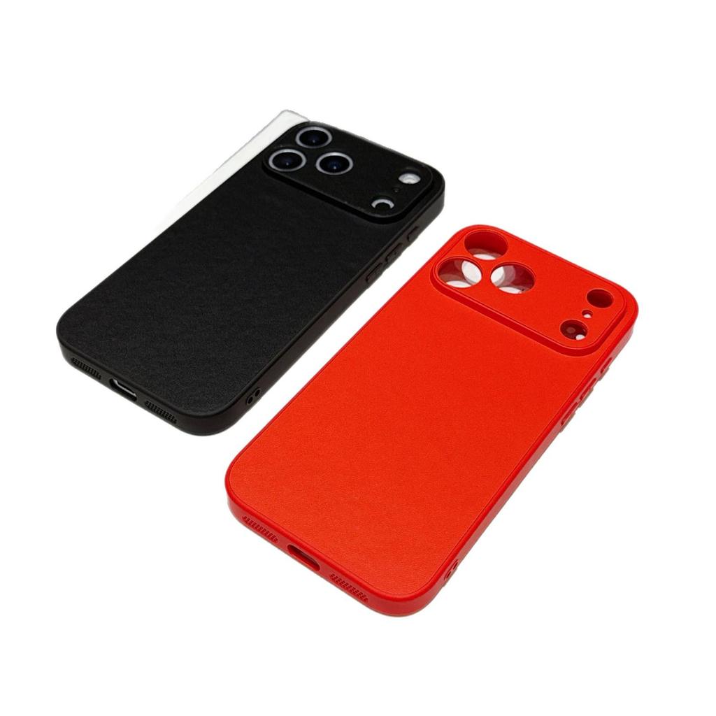 Versatile 17-Element Leather Case: Compatible with iPhone 17 Pro Max and 16 Pro Max - Solid Color Protective Cover