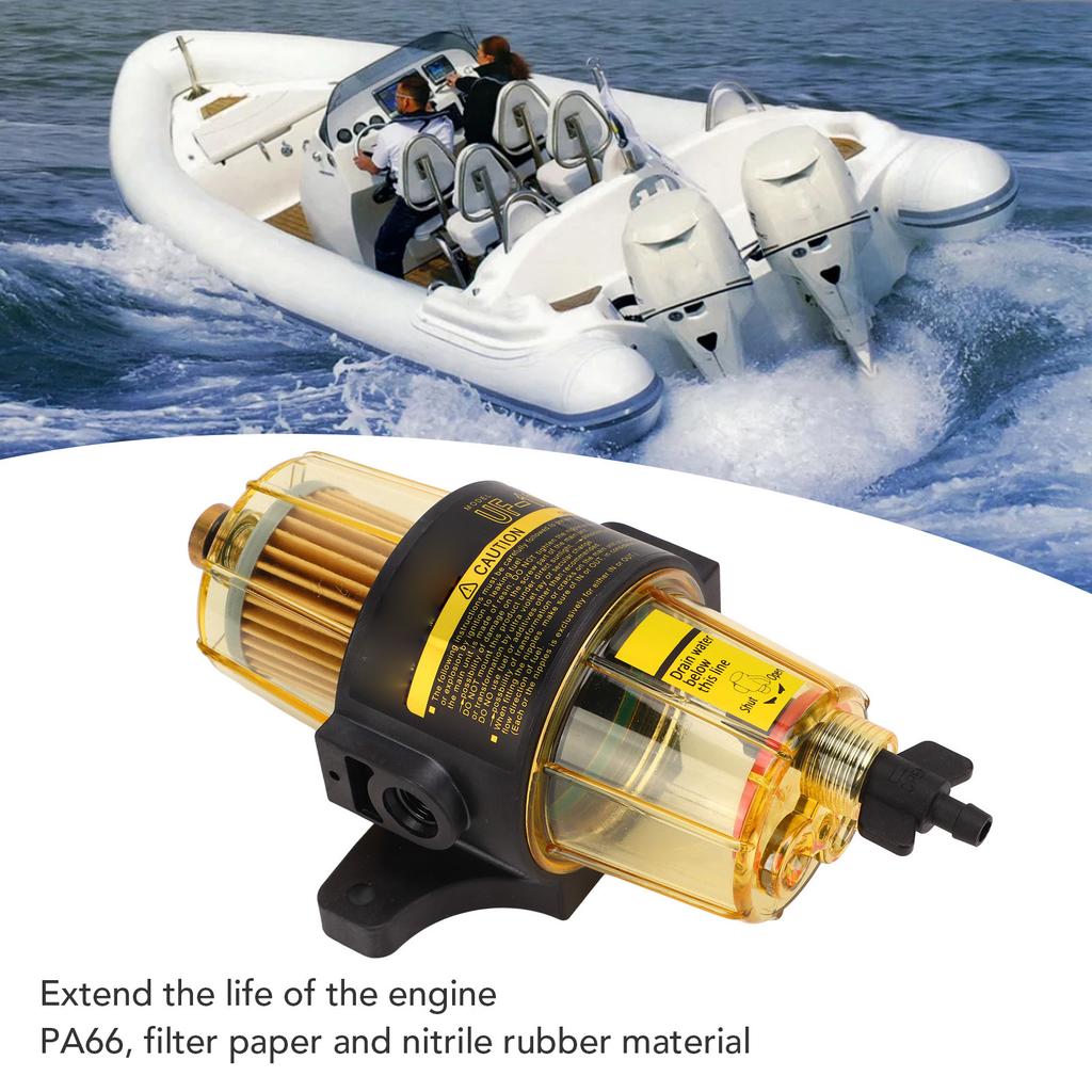Oil Water Separator for Ships Outboards Engine Reducing Friction PA66 Filter Paper Nitrile Rubber Oil Filter Separator