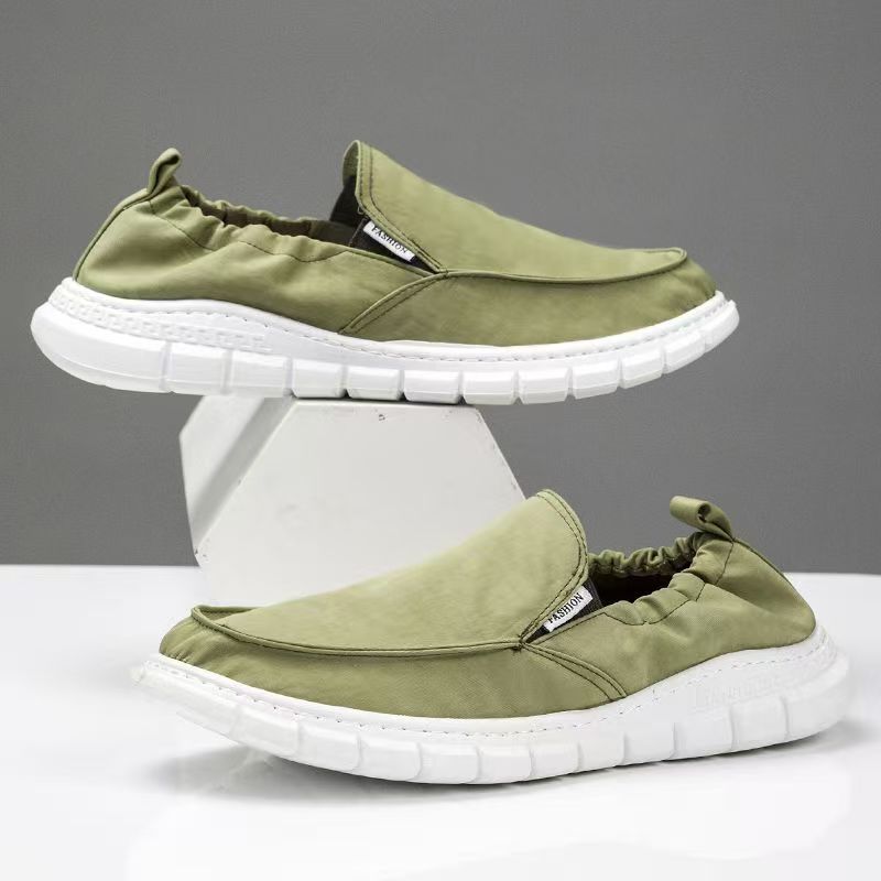 Canvas shoes men's summer breathable ice silk versatile trendy shoes men's casual sports shoes comfortable soft-soled men's shoes