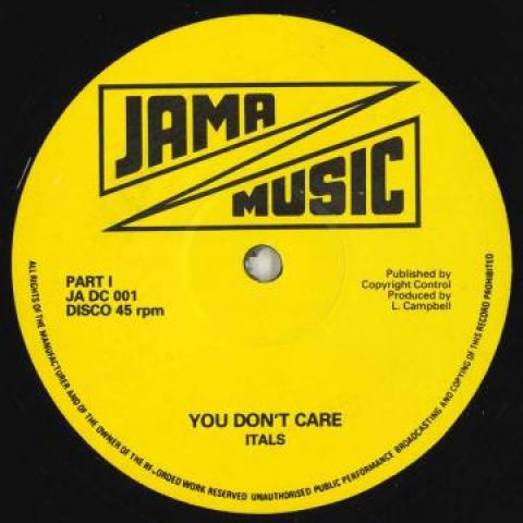 

12-дюймовая пластинка ITALS / TERRORS - You Don t Care / Don t Bother Me JADC001 Jama Music UK Регги, Ска и Даб Б/У