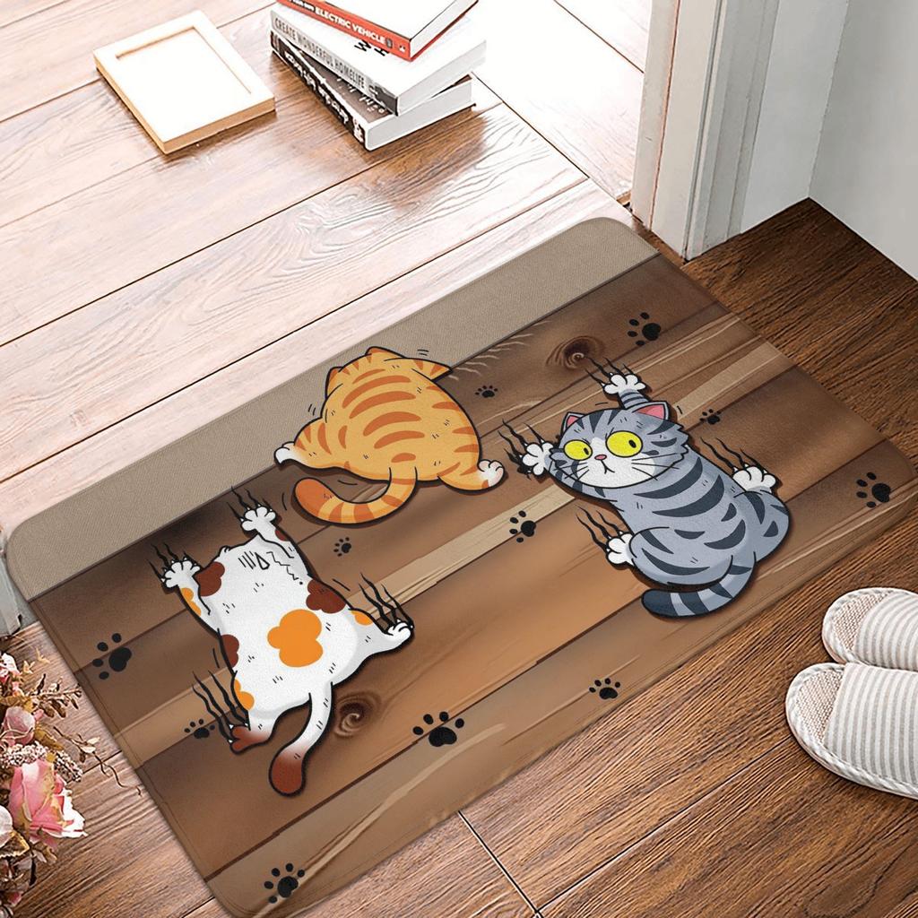 Frenchie Dogs Welcome Doormat Mat Anti-Slip  Kitchen Bathroom Toilet Rug Carpet 40*60cm