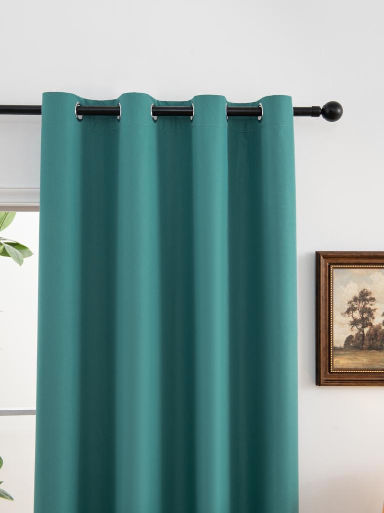 1ks moderní 100% zatemňovací závěsy s průchodkou, měkká tkanina a jednobarevné závěsy, závěsy do obývacího pokoje, ložnice