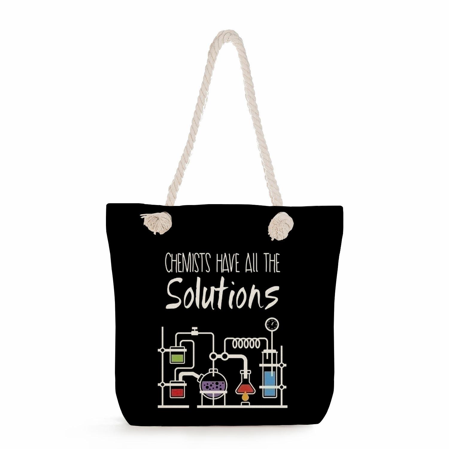

Physical Chemistry print thick rope single-shoulder beach bag 7216 CLE