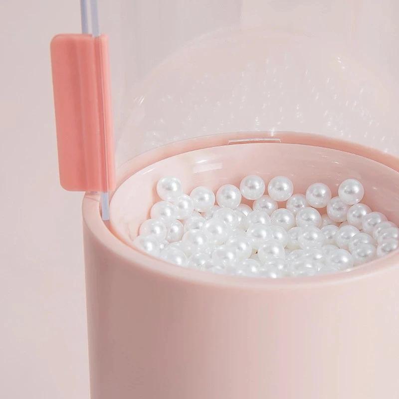 Multifunctional Makeup Brush Storage Box Transparent Dustproof Waterproof Pearl Candy Color Cosmetic Container Tools Organizer