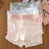 Men Boxer Briefs Mid-rise Elastic Waistband Breathable Mesh Shorts Underwear Solid Color U-Convex