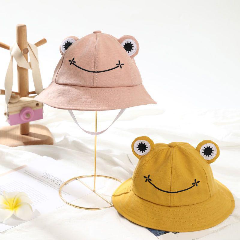 Cute Cartoon Frog Bucket Hat For Children Spring Summer Boys Girls