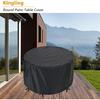 Kingling Patio Furniture Covers, 54 inch Round Patio Table Cover for Outdoor Furniture, Heavy Duty Waterproof Patio Table and Chair Set Cover Black -