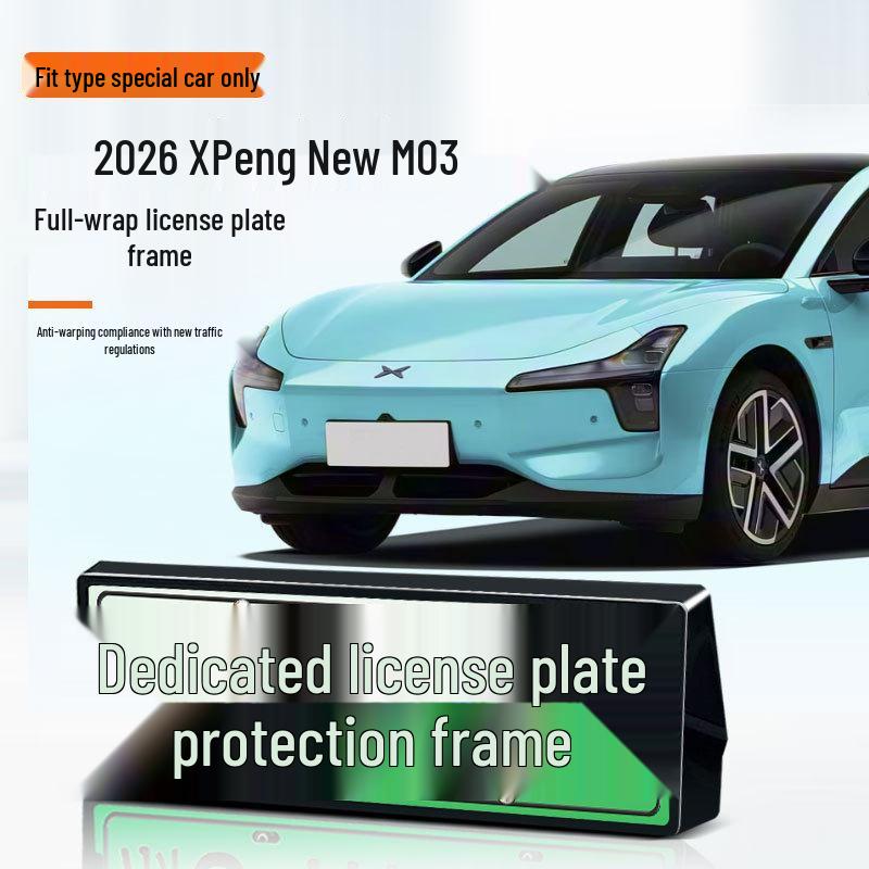 XPeng M03 2026 Green Plate Frame - New Energy, Full Edge, New Regulation Compatible