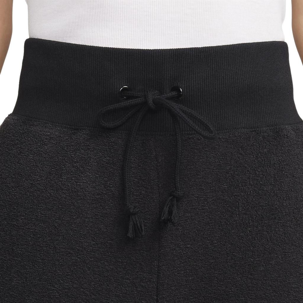 Nike Sportswear Phoenix Plush Solid Logo Drawstring Wide Leg Fleece Pants Women bottoms Black FN3623-010