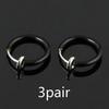 3Pair Creative Fashion Gifts Fakes Nose Lips Ring Spring Clip Hoop Earring Unisex Piercing Septum Accessories Decoration