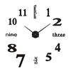 Modern Nordic Wall Clock Battery Powered Quiet Non-ticking Arabic Numerals Clock 3D Effect DIY Wall Clock for Living Room
