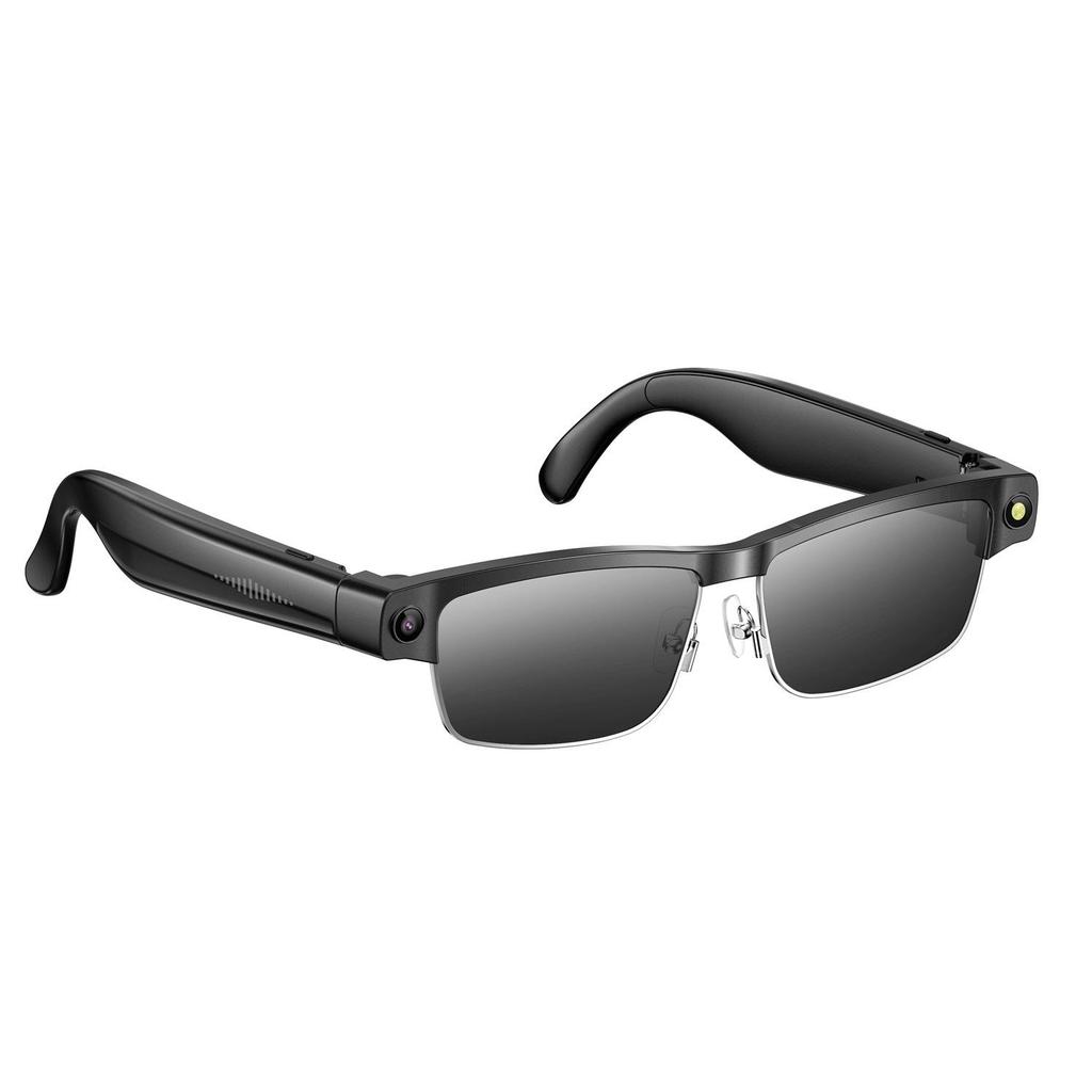 Lunettes Métalliques Bluetooth Intelligentes: Changement de couleur, Lecture de musique, Caméra 8MP, Traduction globale