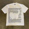 Europäische Street Tide Marke Katze Buchstaben Druck T-Shirt Männer und Frauen Sommer Partner Outfit All-Match Retro Nische Oberteil Oversized Y2k Kleidung