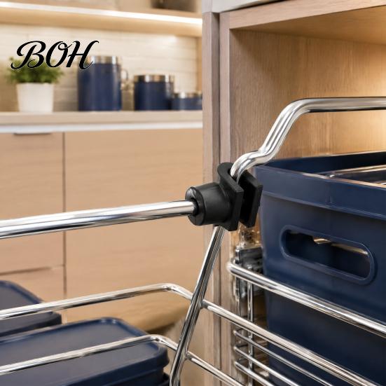 3D Printed PLA Mounting Bracket Pull-Out Trash Can Connector, Durable Garbage Bin Rack Replacement Clip for Pull Out Repair Parts, Waste Container