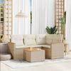 VidaXL Garden Lounge Set with Cushions 5 Pcs, Patio Sofas, Patio Furniture Set, Outdoor Furniture, Beige 3225939