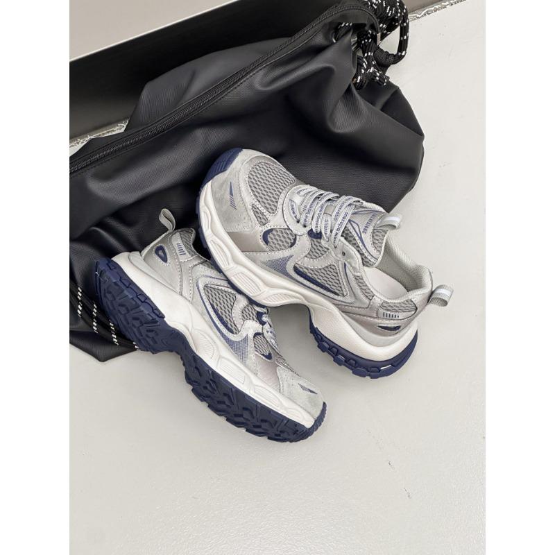 Thick-soled heightening dad shoes women's spring new silver breathable versatile lightweight sports and leisure shoes