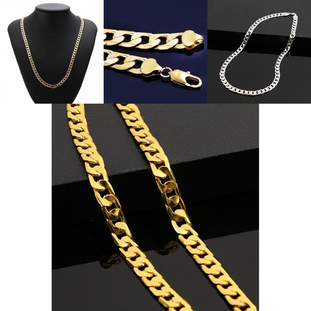 Men's Fashion Necklace Punk Curb Link Chain 60cm Premium Quality Classic Appeal