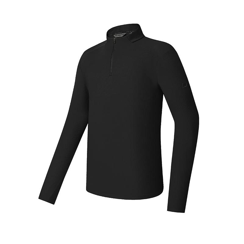 FILA Golf Series Trendy Classic Casual Sports Golf Versatile Stretch Soft Comfortable Long Sleeve T-Shirt Men Tops A11M535207FBK