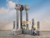 In Three Diorama Temple Pillar for Miniature Ruins Background Scale Compatible Good Directions Figures, Display, 1/12 (Pillar D)