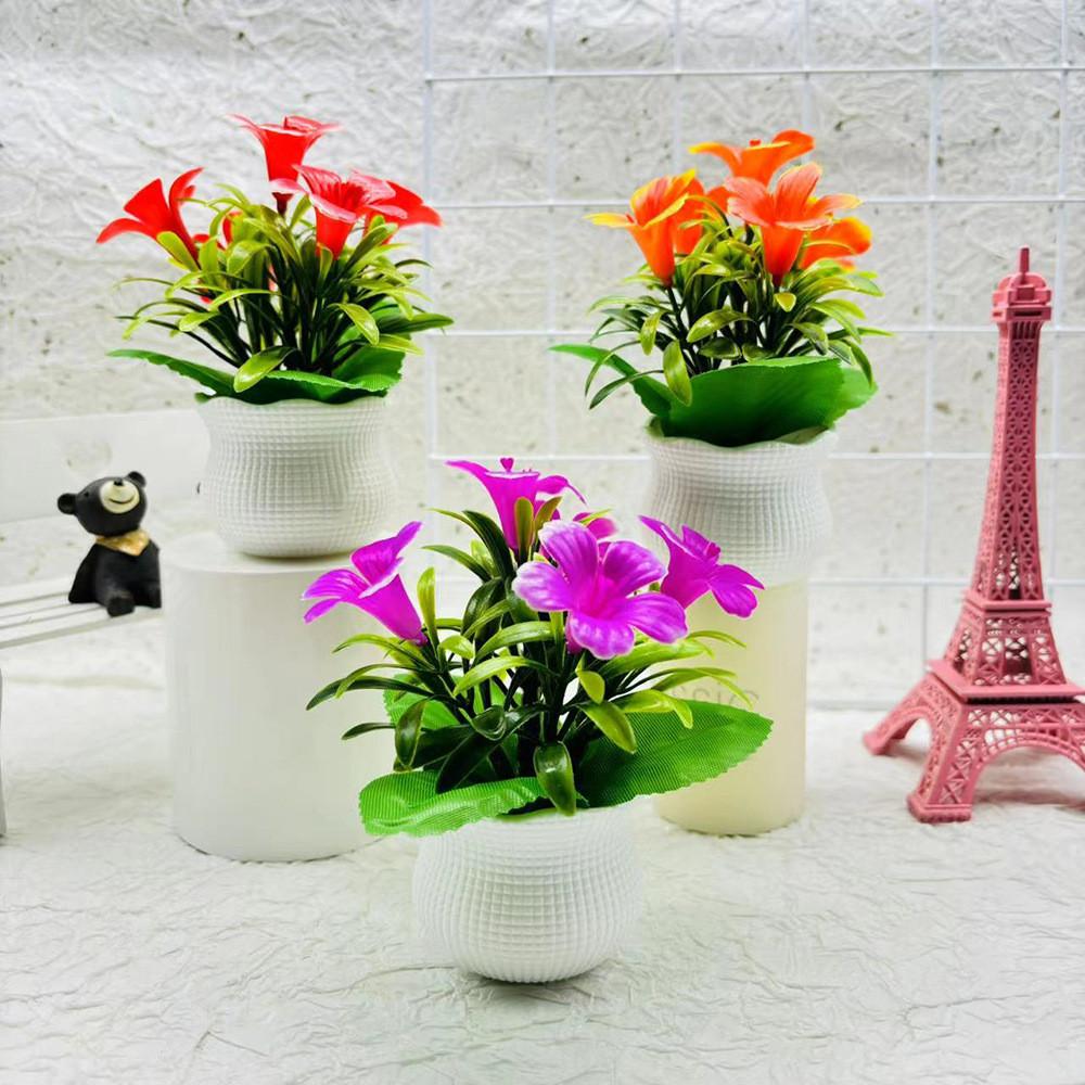Lily Green Artificial Plant Potted Plant For Office Workspace And Room Living