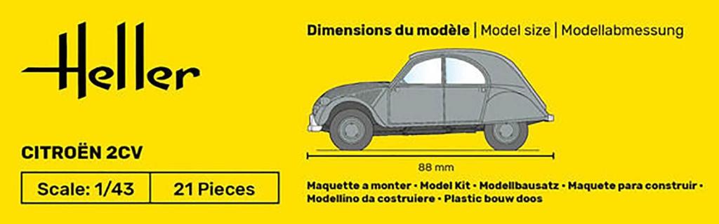 Platz Herrere Citroen 2CV Plastic Model HE80175 1/43