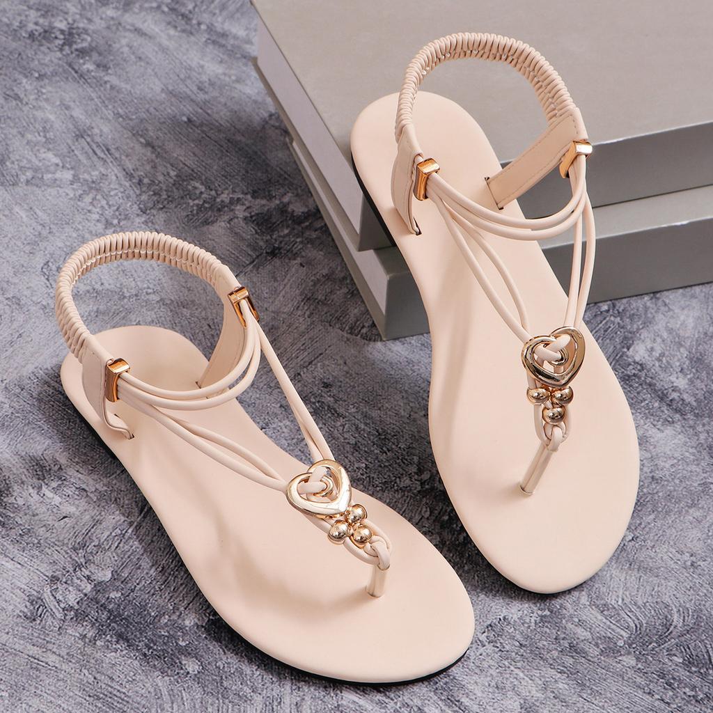 4 Seasons Women Bohemian Style Slip-On Sandals, Anti-Slip Flip Flops Casual Shoes