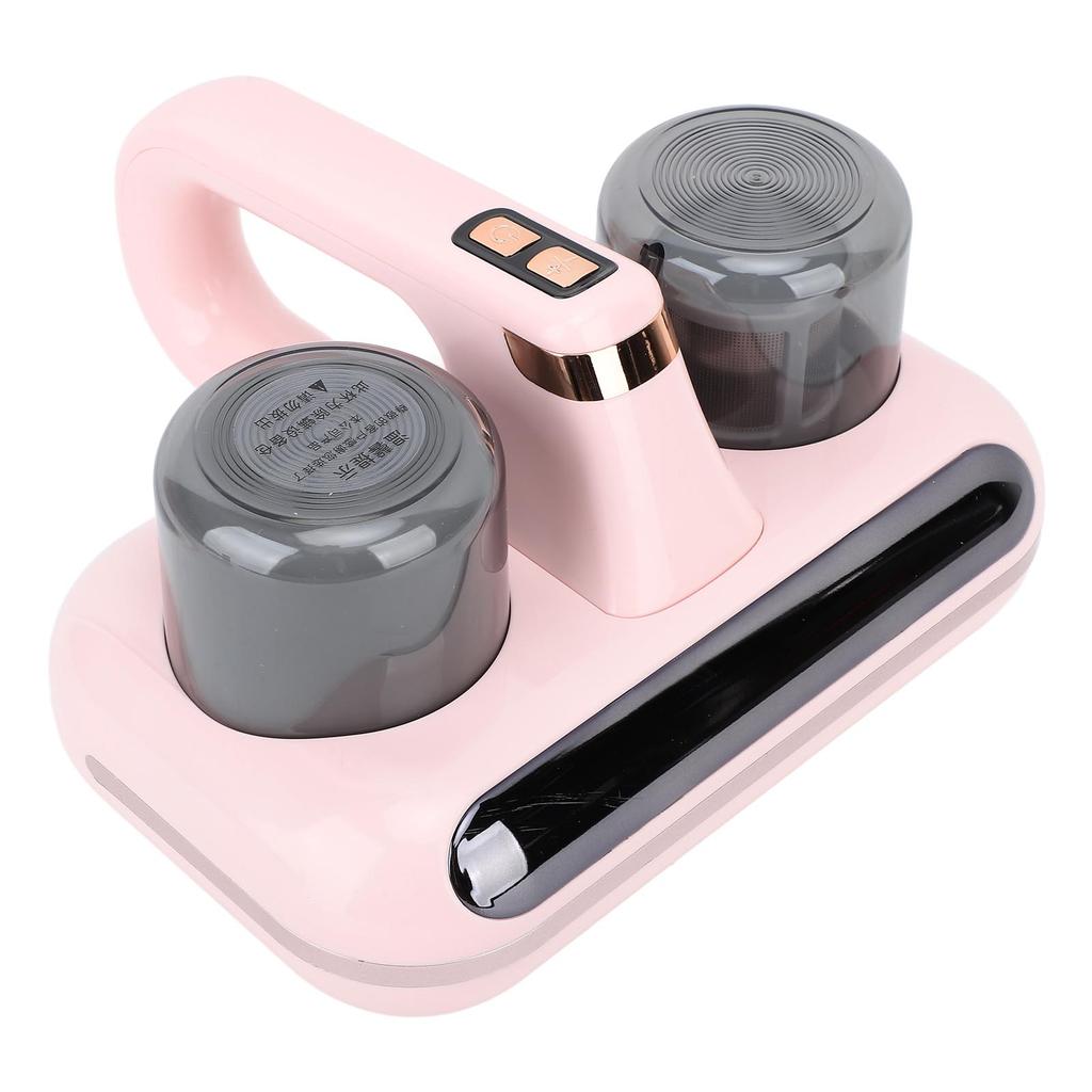 Bed Vacuum Cleaner Double Dust Cup Cordless Ultrasound 80000 Times/Min UV Mattress Cleaner for Sofa