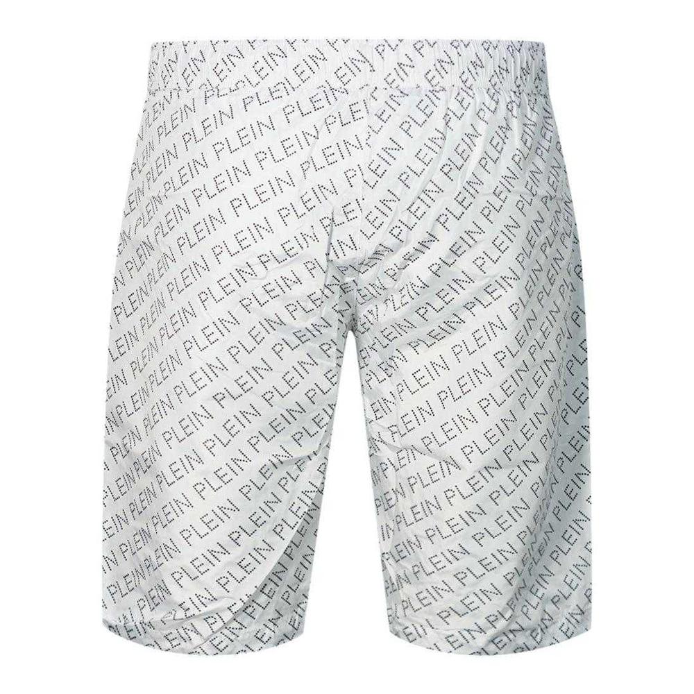 Philipp Plein Herren Badeshorts mit wiederholtem Logo