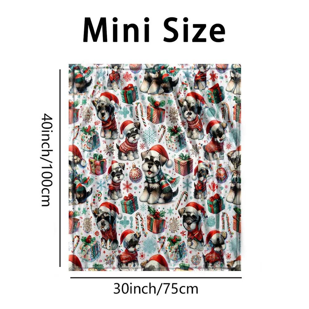 Adorable Puppy & Gifts Design Soft Microfiber Throw Blanket – Cozy for Bed, Sofa, Camping, Picnic & Winter Warmth Decor