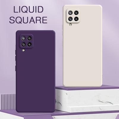Luxuriöse quadratische Flüssigsilikonhüllen für Samsung Galaxy M40s M32 M42 5G Kameraschutz 360 Grad Stoßfeste weiche Mobiltelefonabdeckungen