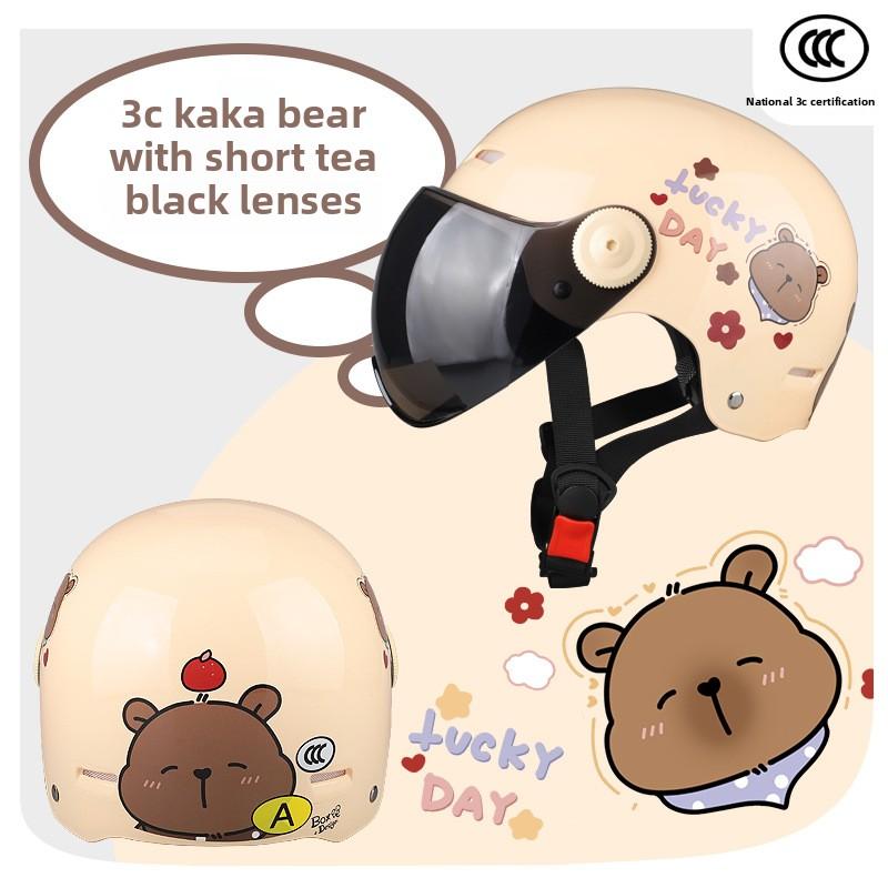 Helmets Women's Summer Electric Motorcycles Men's and Women's Half Helmets Battery Cars Universal In All Seasons