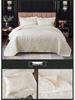 Washable Quilted Cotton Bedspread 3-Piece Set with Cotton-Filled Design