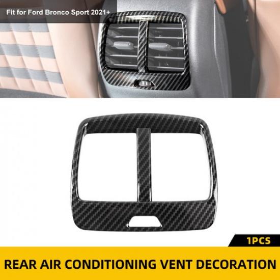 Для Bronco Sport + Черная Задняя Центральная Решетка Вентиляции Выходное Отверстие Аксессуары Накладка Отделка