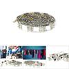 5 yard Hotfix Clear Crystal Glass Rhinestone Fabric Chain Trim DIY Applique (8mm White)
