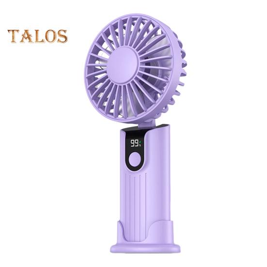 

Ручной вентилятор охлаждения с цифровым дисплеем, бесщеточным двигателем, 3 регулируемыми скоростями, мощным воздушным потоком, перезаряжаемым настольным вентилятором, персональным охладителем воздуха фиолетовый