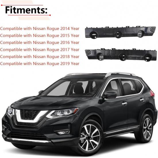 RLB-HILON Front Bumper Bracket Compatible With Nissan Rogue 2014 2015 2016 2017 2018  Year, For 62222-4BA1A 62223-4BA1A