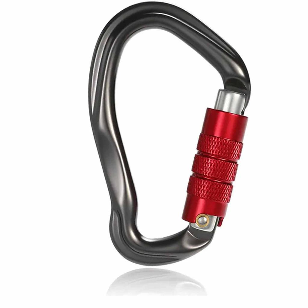 Outdoor-Kletterkarabiner, belastbar und Kletter-asymmetrischer Karabinerclip für Klettern, Bergsteigen, Arbeiten in der Höhe