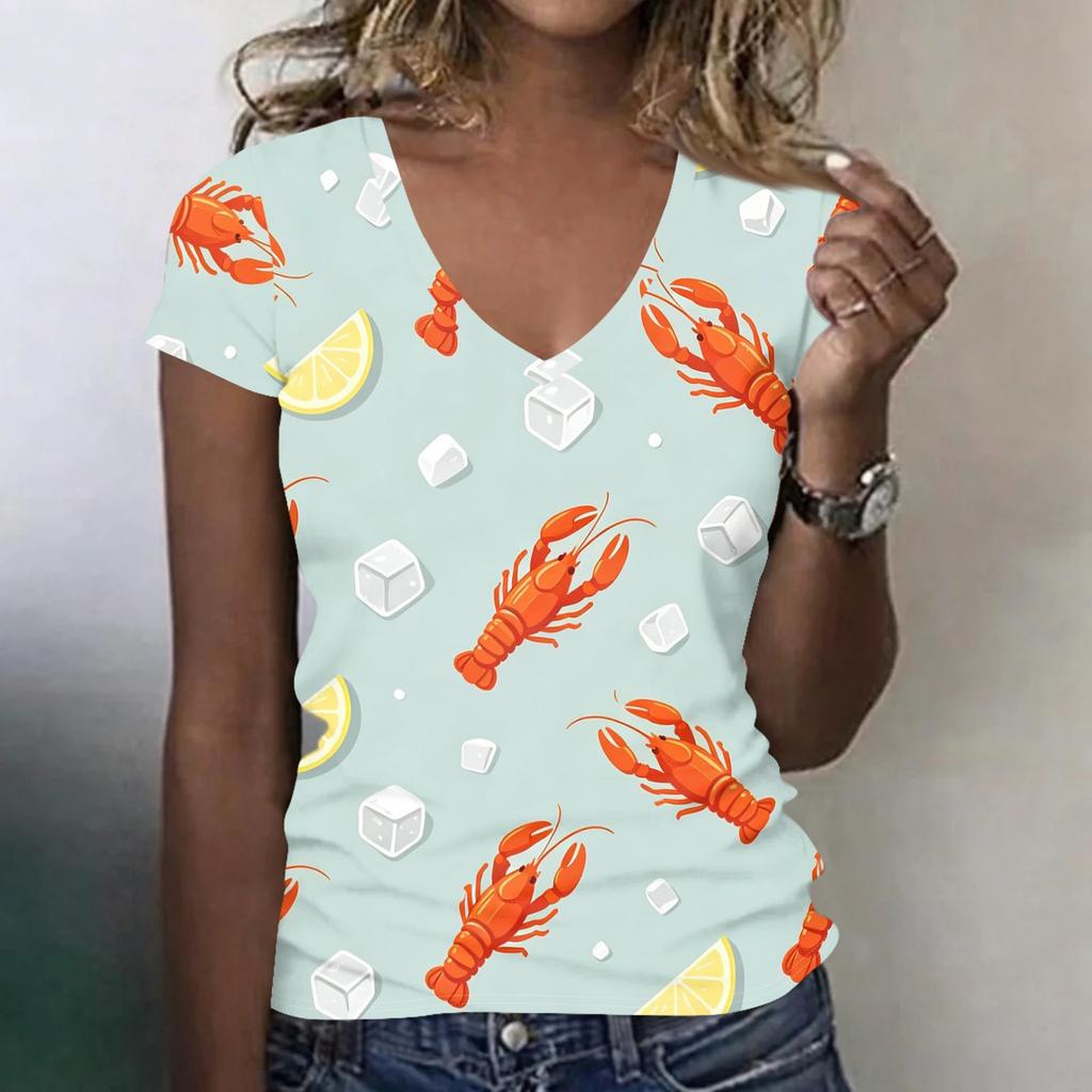 Women's Casual Print Top Blouse for Summer Everyday Wear