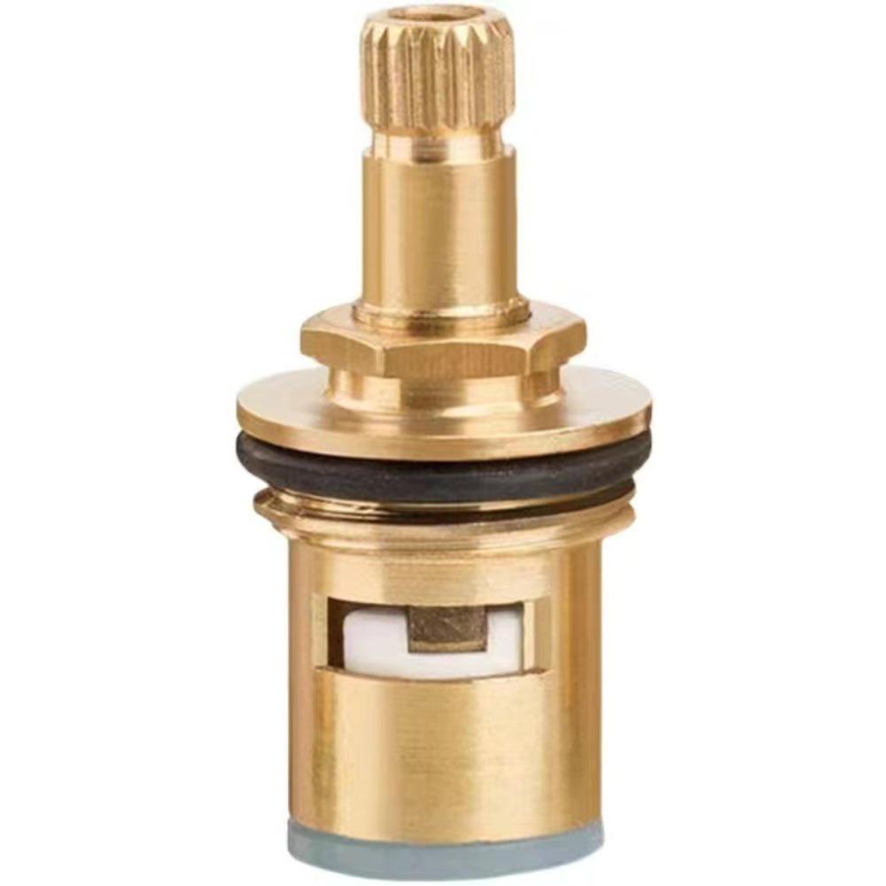 1/2 "Replacement Brass Ceramic Disc Tap Valve Quarter Turn Cartridges Gland Insert 20 Teeth Bathroom Faucet Accessories