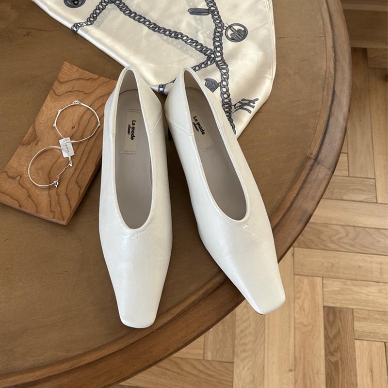 Fashion SUOJIALUN Autumn Women Pumps Shoes Fashion Shallow Slip On Ladies Eelgant Single Shoes Square High Heel Outdoor Dress Pumps