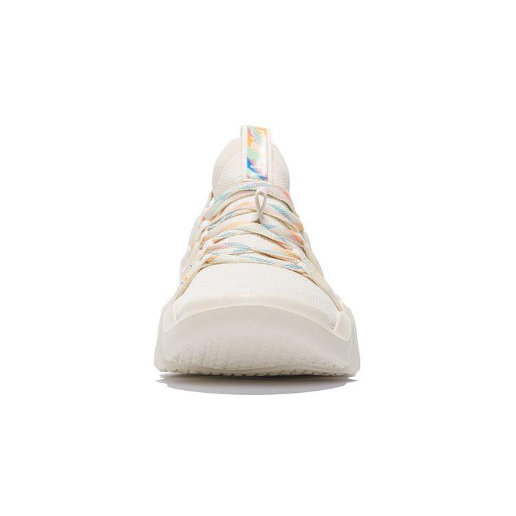 Li Ning Illusion Thorn Cushioning Slip Resistant Abrasion Resistant Breathable Low Top Casual Shoes Men's White AZGS031-3