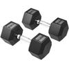 Dumbbells with Knurled Handle, Cast Iron Dumbbell, 2 X 12.5 Kg for Home, Gym, Strength Training