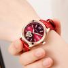 UTHAI Women's Watch Elegant Light Luxury Red Leather Love Waterproof Calendar Ladies Fashion Quartz Watches Valentine's Day Gift